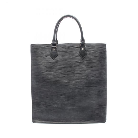 LOUIS VUITTON Black Leather Tote Bag - Picture 1 of 11